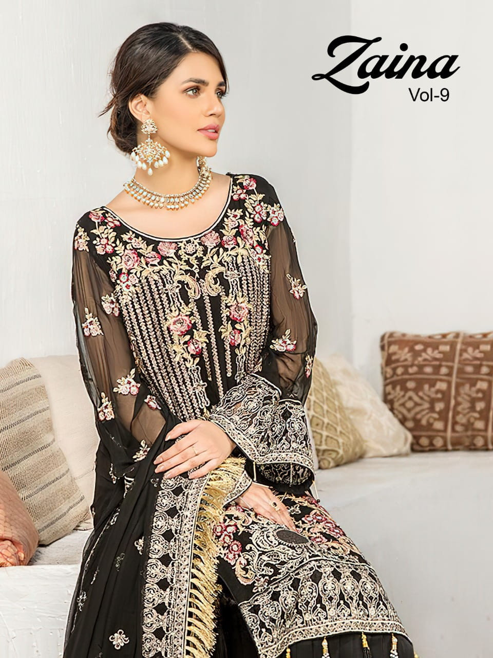 Indian Zaina Vol-9 Premium Collection Fox Jorjat Dress Material Festive Collection