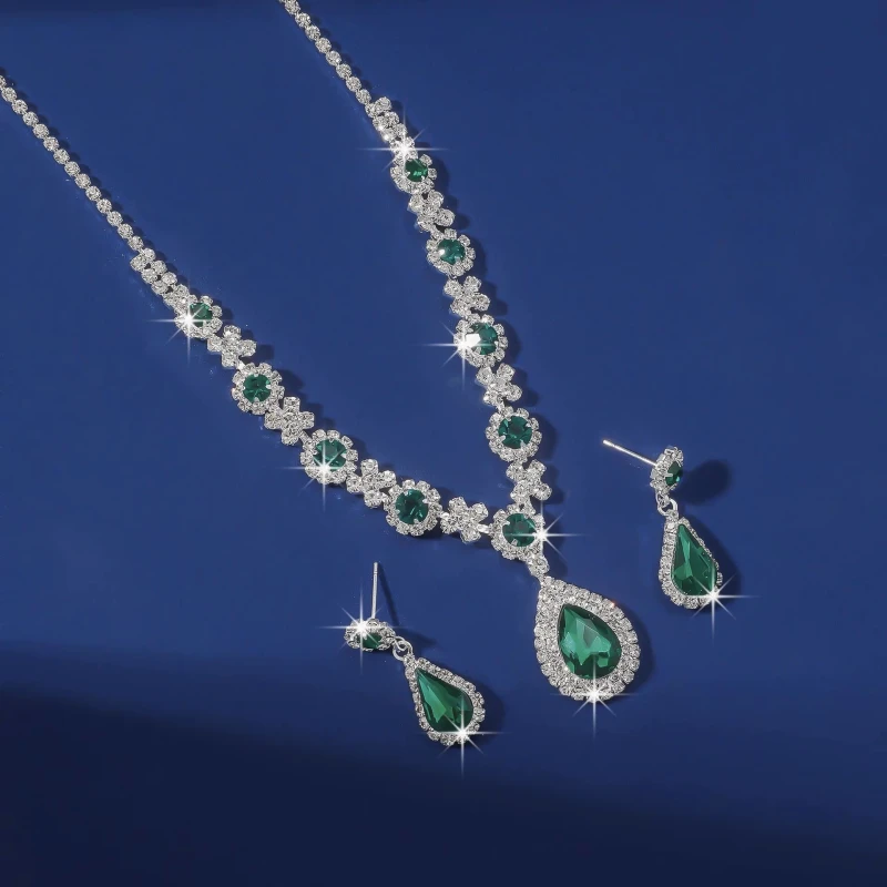 Luxury Diamond Jewelry Set for Women | European & American Bridal & Party Wear